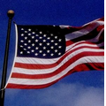 10' x 15' U.S. Nylon Flag with Rope and Thimble